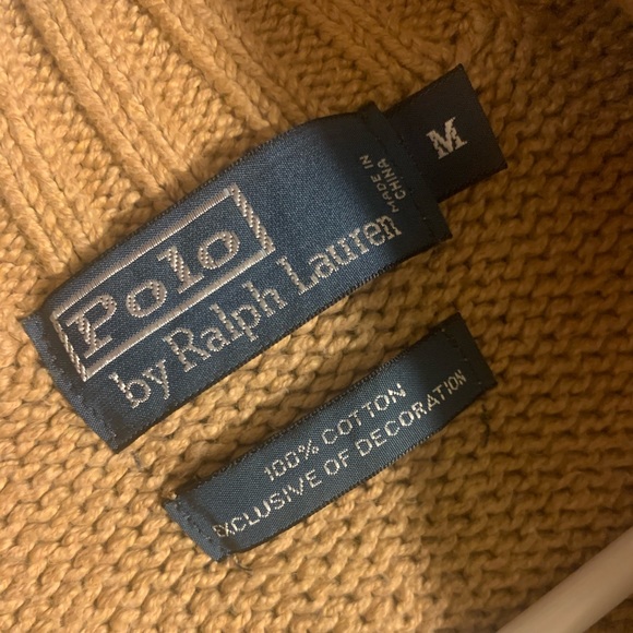 Ralph Lauren men’s medium nice heavy sweater. Tan